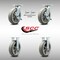 Service Caster 8 Inch Stainless Steel Thermoplastic Caster Set with 2 Brake/Swivel Lock 2 Rigid SCC-SS30S820-TPRBF-TLB-BSL-2-R-2 - alternate 4